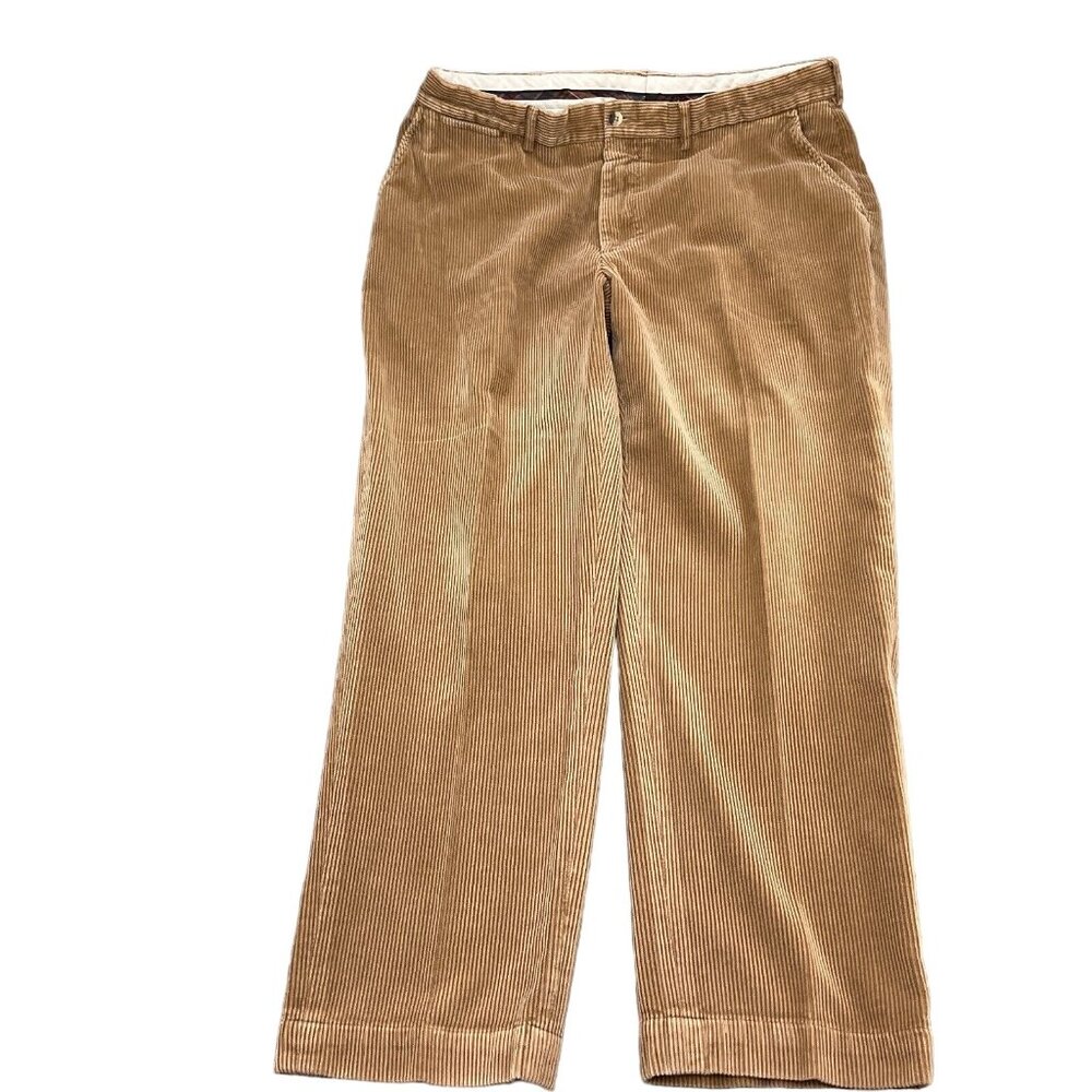 Polo Ralph‎ Lauren Pants Men 38W x 30L Brown Corduroy Cotton Chino Classic VTG